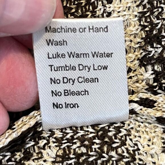 MING WANG Sleeveless Zebra Print Sweater Top Brown Cream Black Women’s Size S - Picture 6 of 6